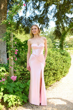 Faviana Satin Ruched Corset Prom Dress E11422