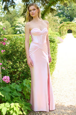 Faviana Satin Ruched Corset Prom Dress E11422