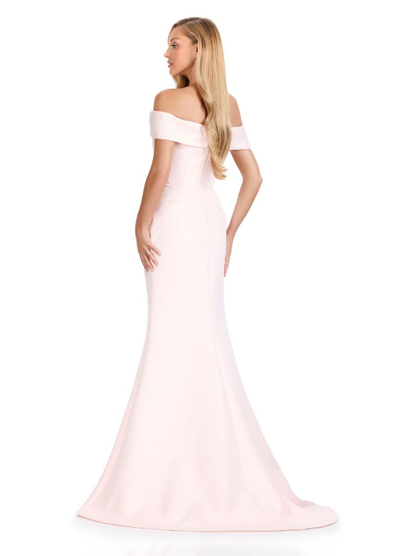 ASHLEYlauren Floral Off-Shoulder Evening Dress E12094