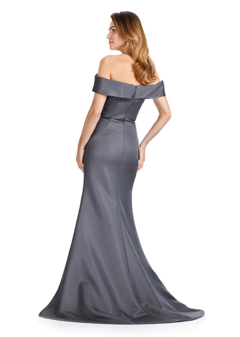 ASHLEYlauren Floral Off-Shoulder Evening Dress E12094