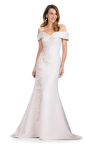 ASHLEYlauren Floral Off-Shoulder Evening Dress E12094