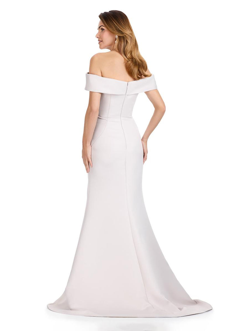 ASHLEYlauren Floral Off-Shoulder Evening Dress E12094