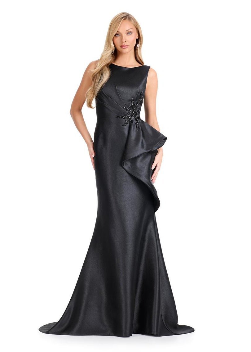 ASHLEYlauren High Neck Embellishment Evening Dress E12098