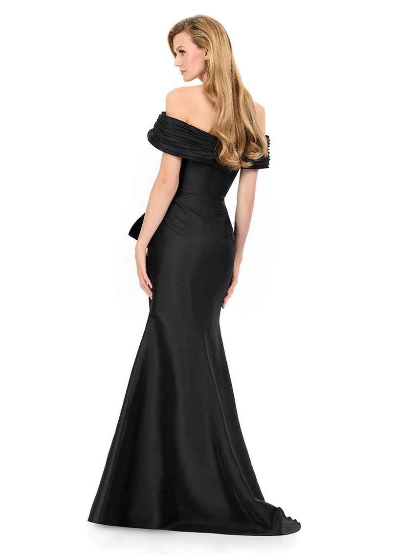 ASHLEYlauren Structured Off-Shoulder Evening Gown E12103