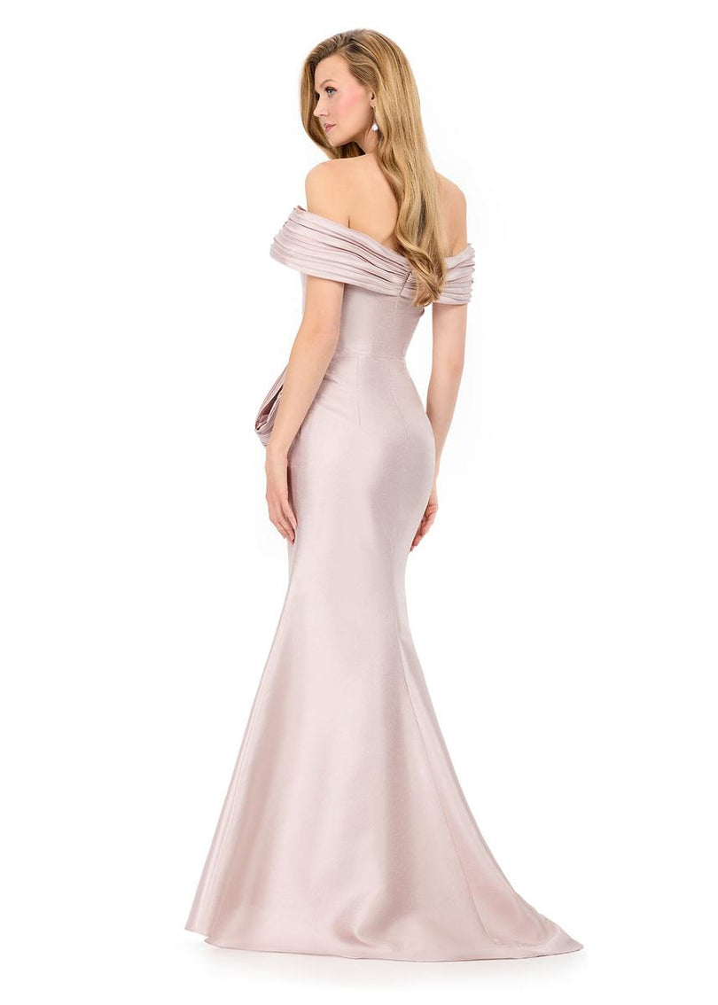 ASHLEYlauren Structured Off-Shoulder Evening Gown E12103