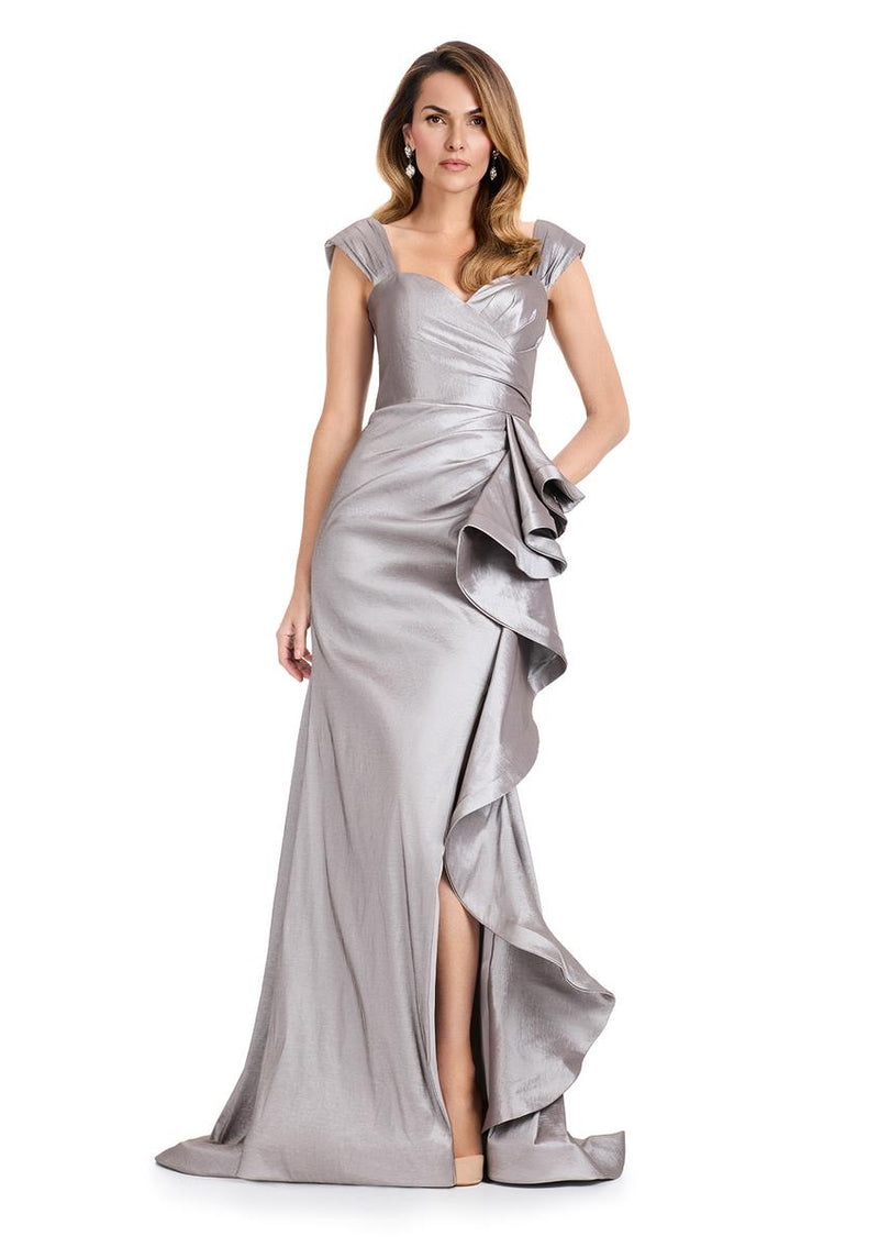 ASHLEYlauren Taffeta Mermaid Evening Dress E12104