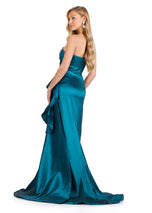 ASHLEYlauren Strapless Taffeta Evening Dress E12118