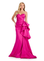 ASHLEYlauren Strapless Taffeta Evening Dress E12118