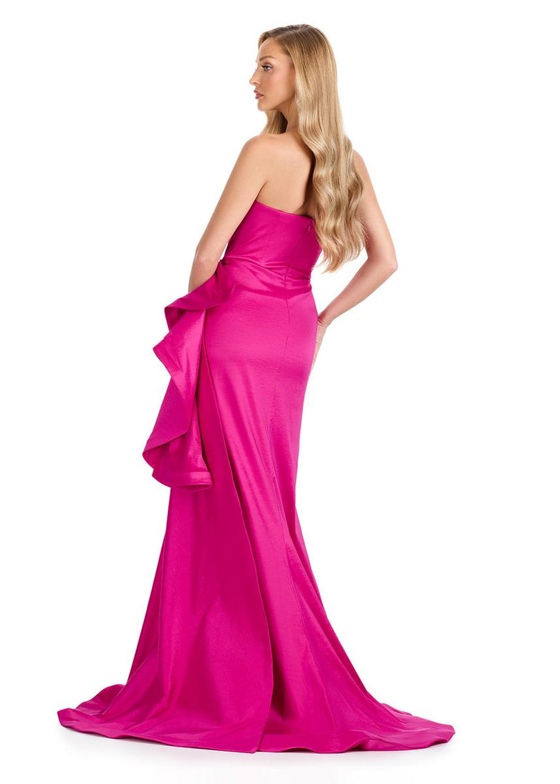 ASHLEYlauren Strapless Taffeta Evening Dress E12118