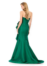ASHLEYlauren Strapless Ruched Taffeta Evening Dress E12216