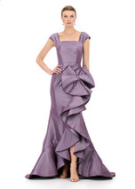 ASHLEYlauren Cap Sleeve Oversize Bow Fitted Dress E12321