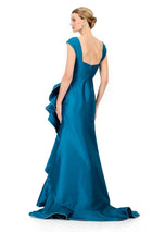 ASHLEYlauren Cap Sleeve Oversize Bow Fitted Dress E12321