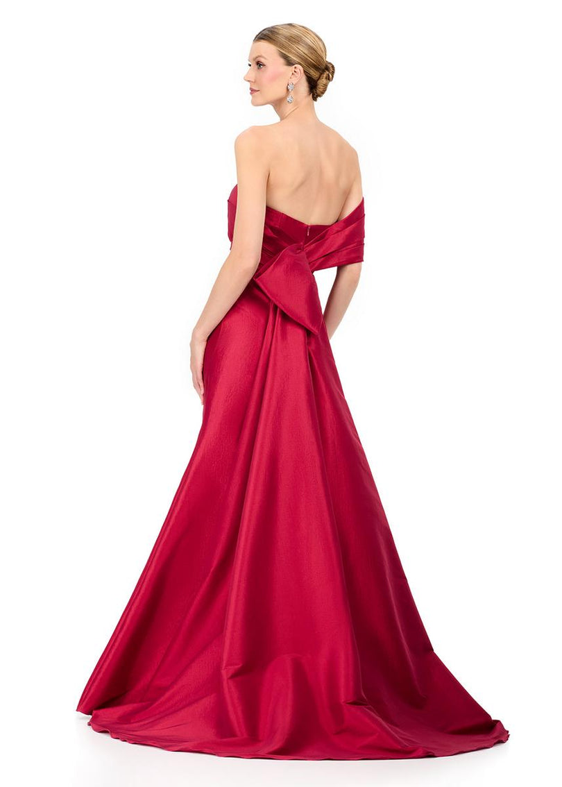 ASHLEYlauren One Shoulder Bow Detail Fitted Dress E12323