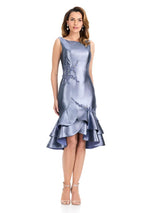 ASHLEYlauren Ruffle Hem Cocktail Dress E4912