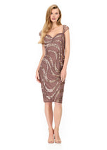 ASHLEYlauren Cocktail Cap Sleeve Sequin Cocktail Dress E4935