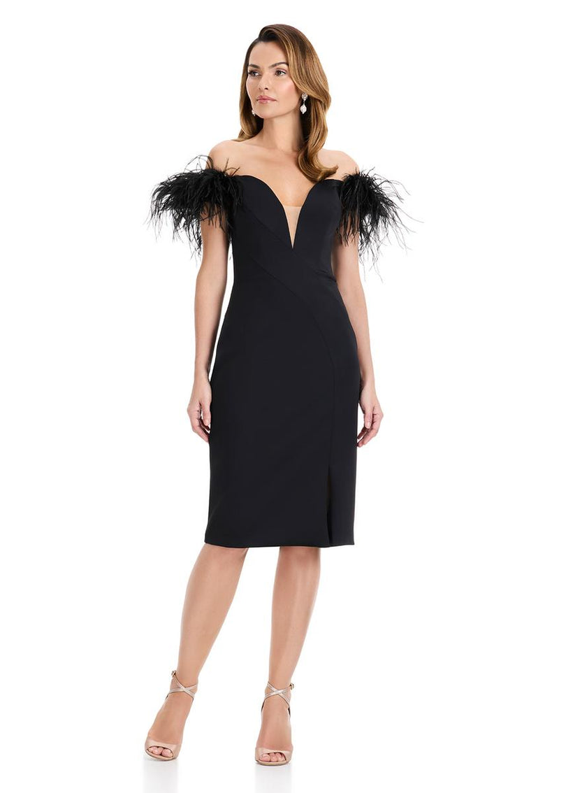 ASHLEYlauren One Shouder Cocktail Dress E4961