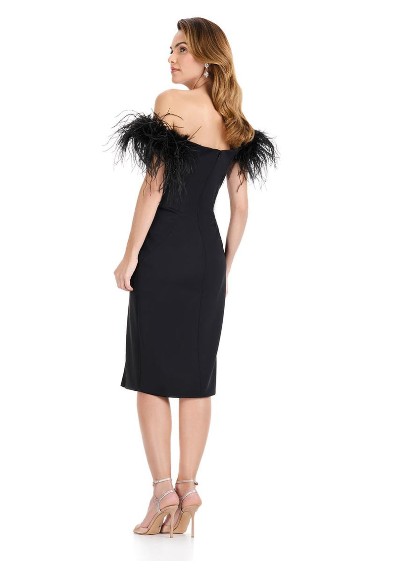 ASHLEYlauren One Shouder Cocktail Dress E4961