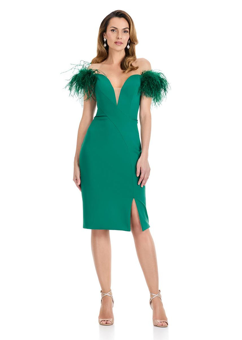 ASHLEYlauren One Shouder Cocktail Dress E4961