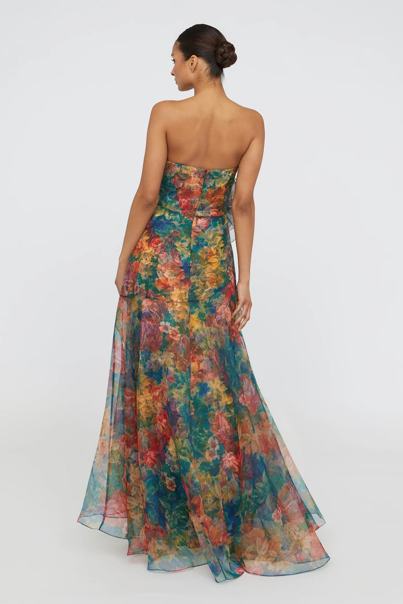 Theia "Leora" Rosette Ruffle Gown 88114353