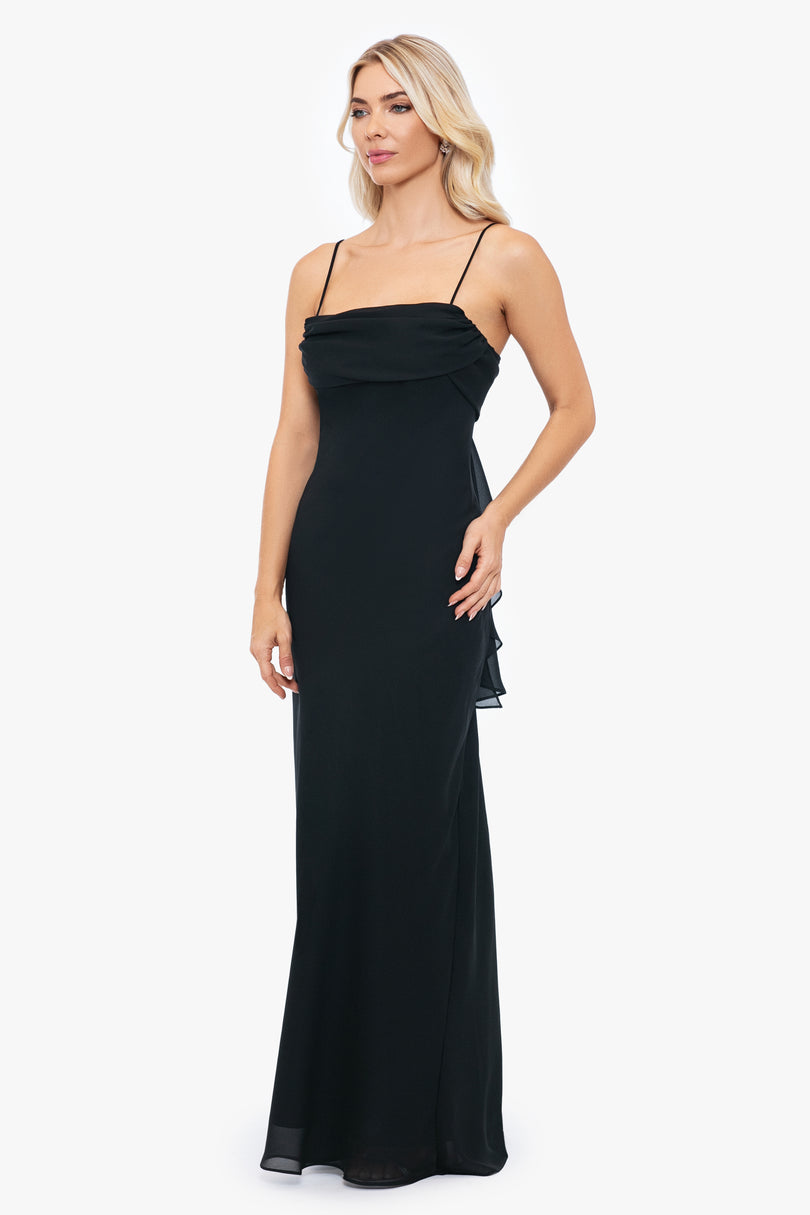Betsy & Adam Cowl Neck Prom Dress A5580 Betsy & Adam Cowl Neck Prom Dress A5580
