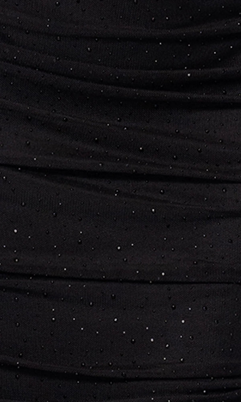 Betsy and Adam Strapless Mesh Skirt Dress A26893