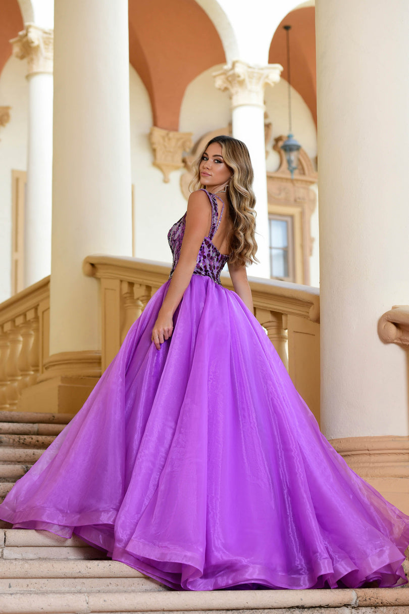 basque waist formal dress Amoris by Ladivine T711 - Long A-Line Channel effortless elegance in this basque waist formal dress crafted from soft pleated tulle Daisy Day Basque Waist Maxi