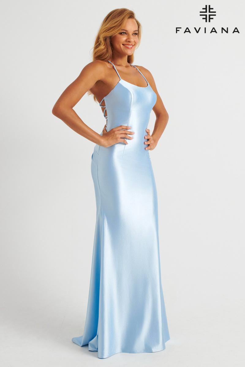 Faviana Lace-up Back Satin Prom Dress ES10890 Faviana Lace-up Back Satin Prom Dress ES10890