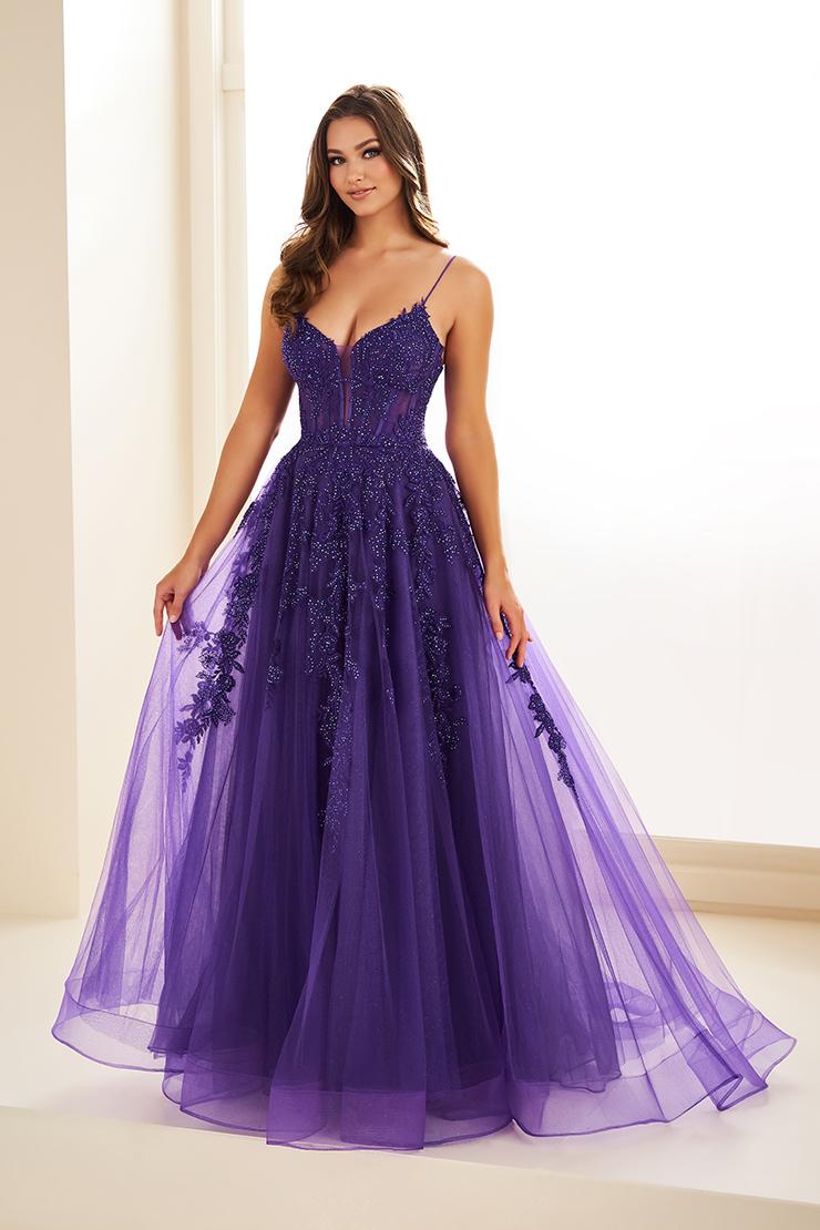 Ellie Wilde Corset Bodice Ball Gown Prom Dress EW34036 Orange / 8 Ellie Wilde Corset Bodice Ball Gown Prom Dress EW34036 Orange / 8