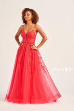 Ellie Wilde Corset Bodice Ball Gown Prom Dress EW34036