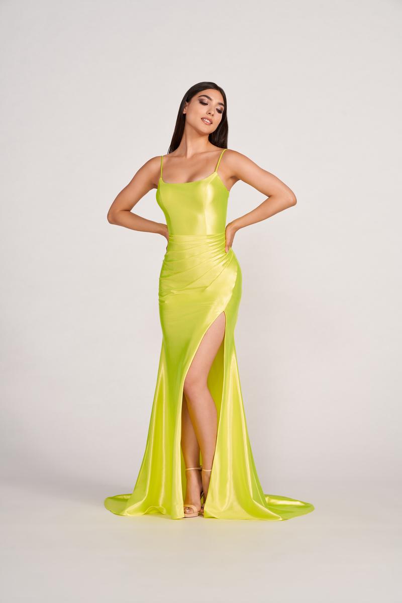 neon fit and flare dress neon dresses for women Neon Green Flared Dress for Women Gillori
