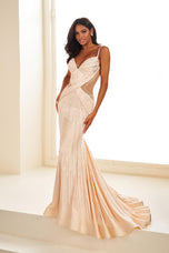 Ellie Wilde Heat Stone Illusion Prom Dress EW35001