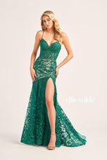 Ellie Wilde Illusion High-Low Prom Dress EW35005
