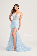 Ellie Wilde Illusion High-Low Prom Dress EW35005