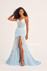 Ellie Wilde Illusion High-Low Prom Dress EW35005