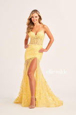 Ellie Wilde Illusion High-Low Prom Dress EW35005