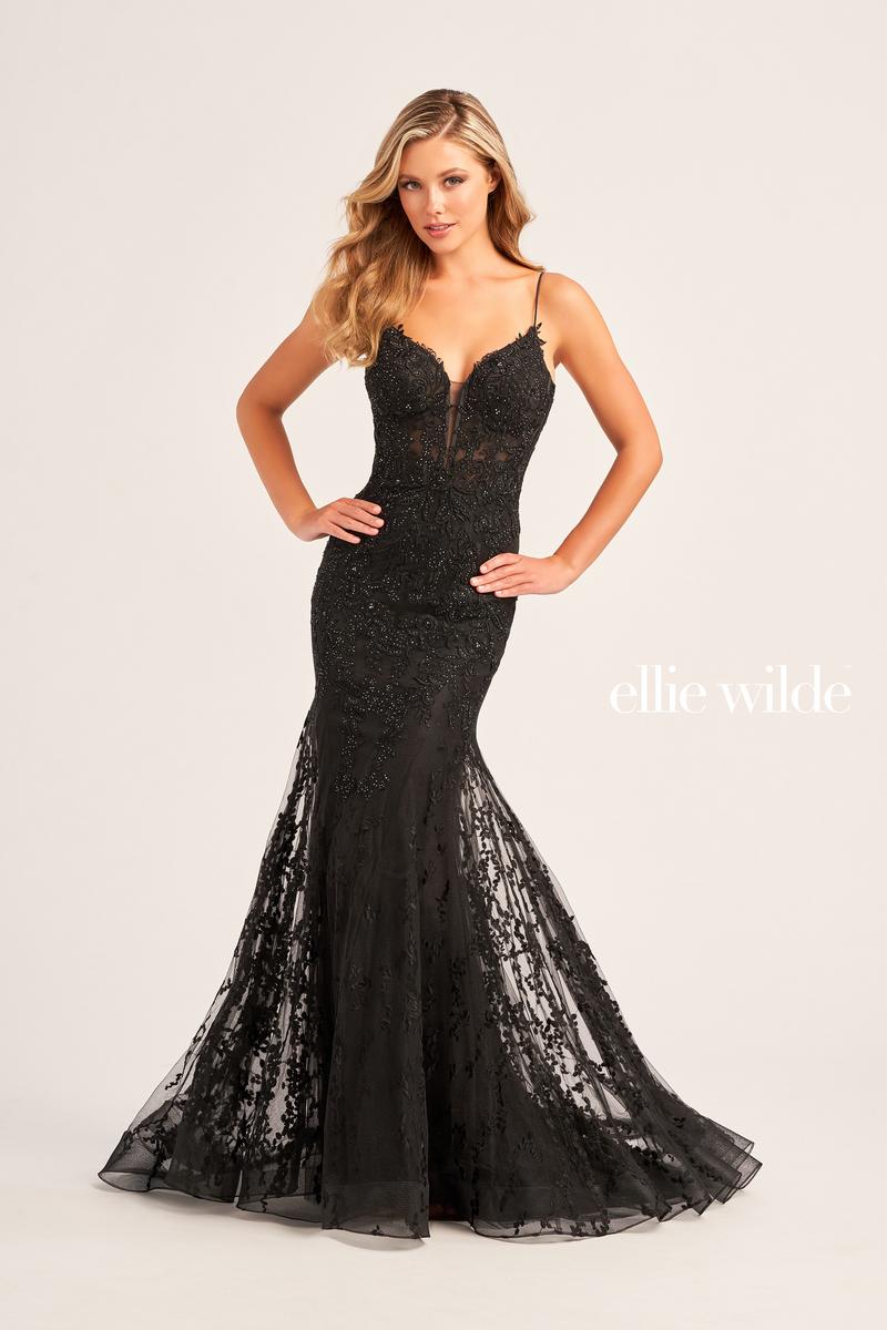 Ellie Wilde Mermaid Corset Lace Prom Dress EW35010