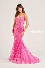 Ellie Wilde Long Sequin Prom Dress EW35013