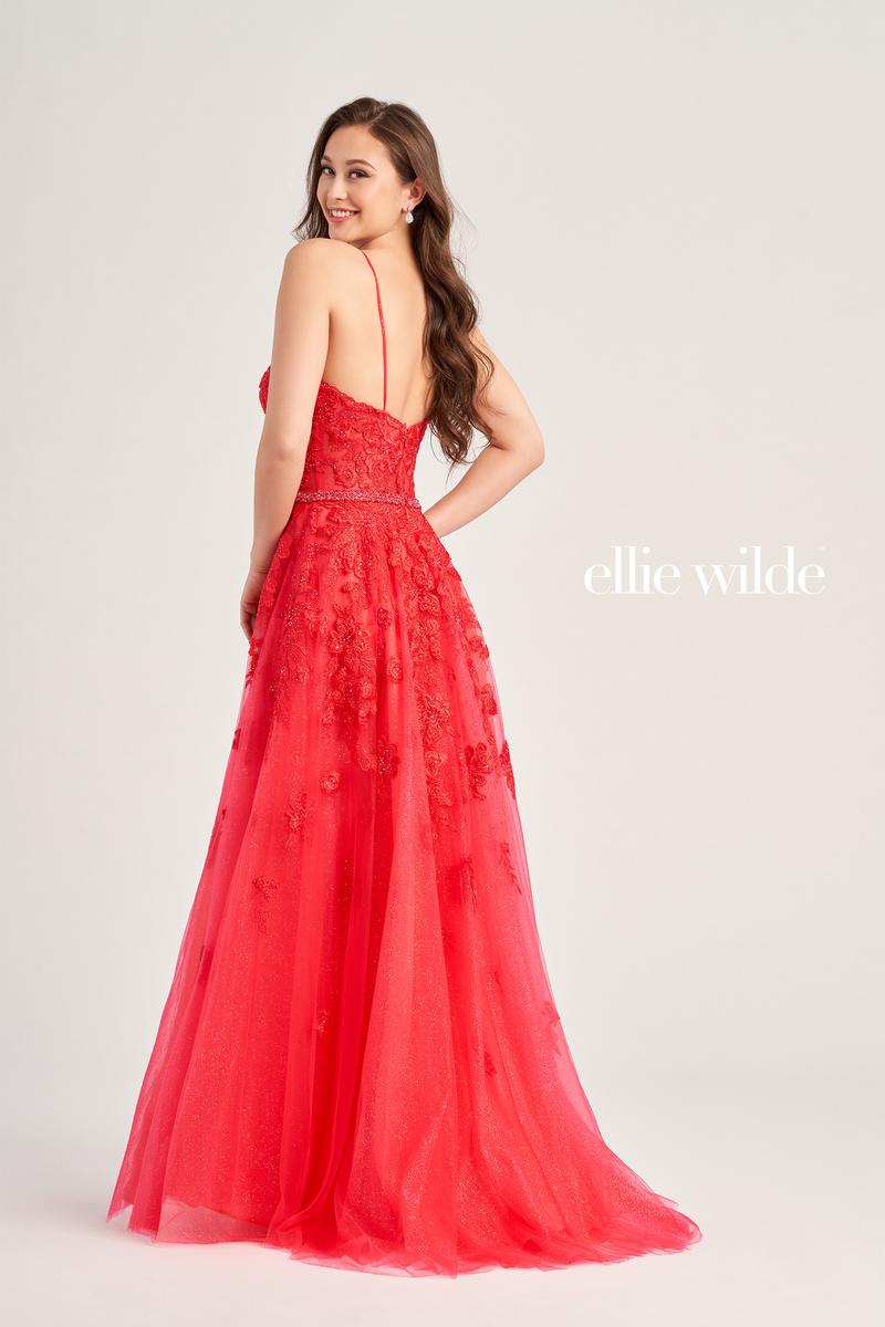 Ellie Wilde A-Line Lace Prom Dress EW35016
