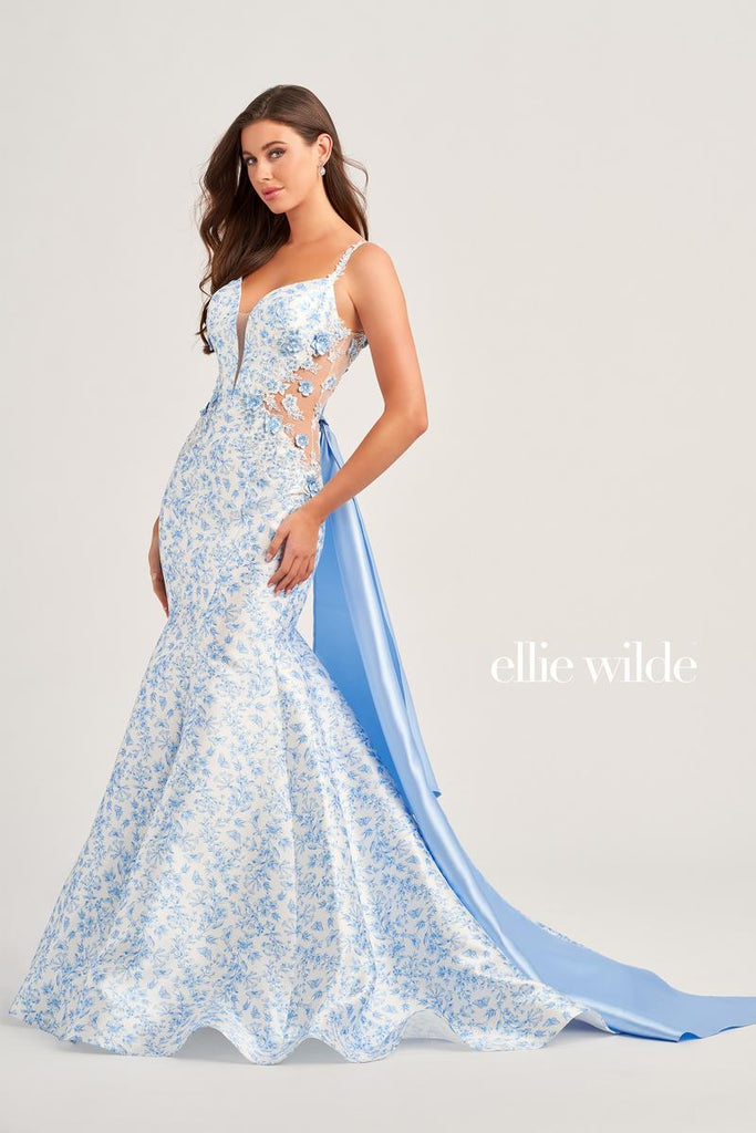 Ellie Wilde Fitted Mermaid Prom Dress EW35033