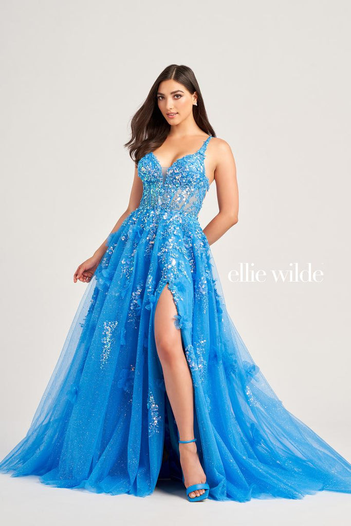 Ellie Wilde A-Line Corset Prom Dress EW35047