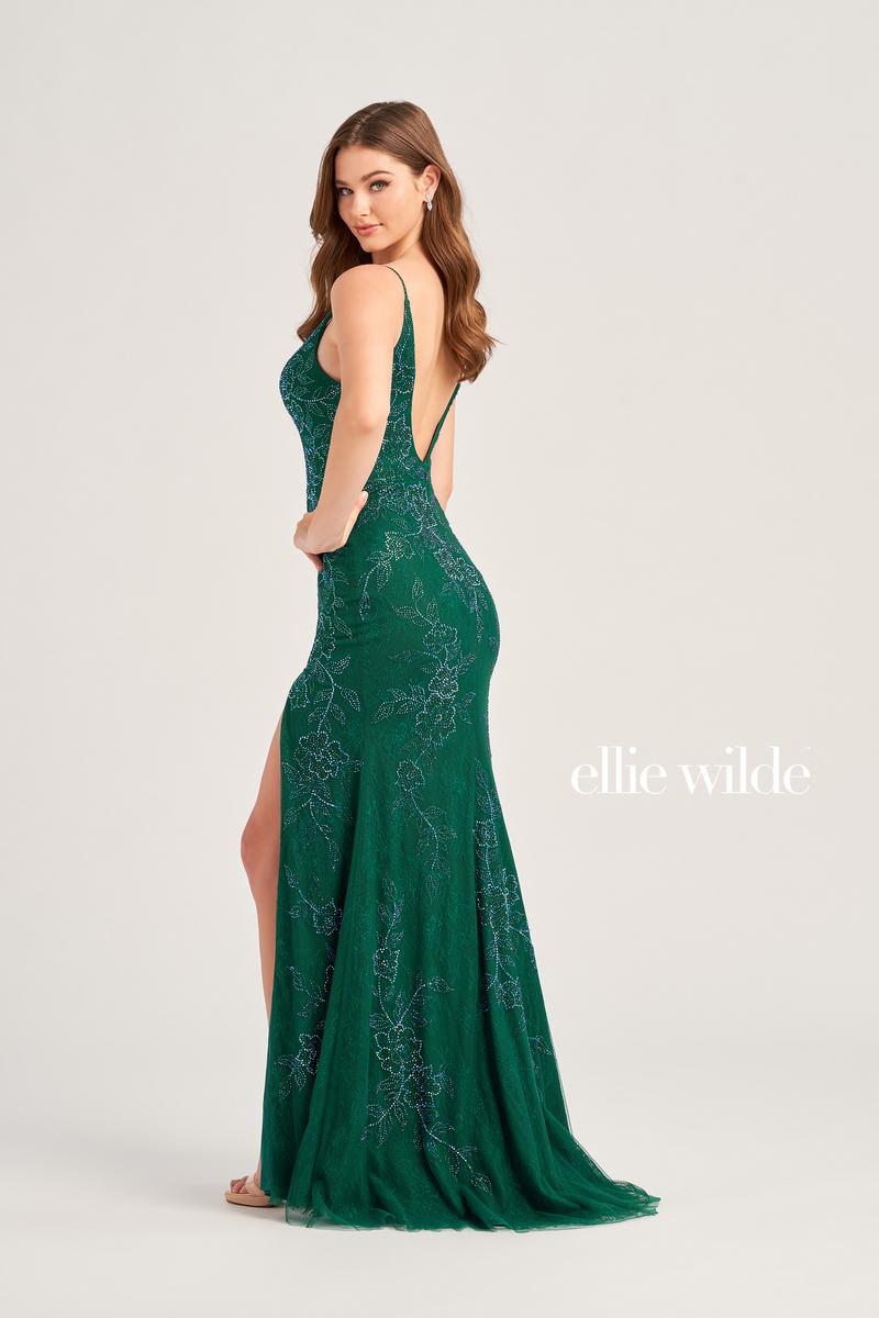 Ellie Wilde Long Lace Prom Dress EW35062