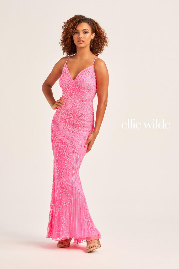 Ellie Wilde Beaded Prom Dress EW35065
