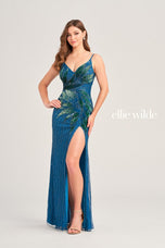 Ellie Wilde A-Line Lace Prom Dress EW35068