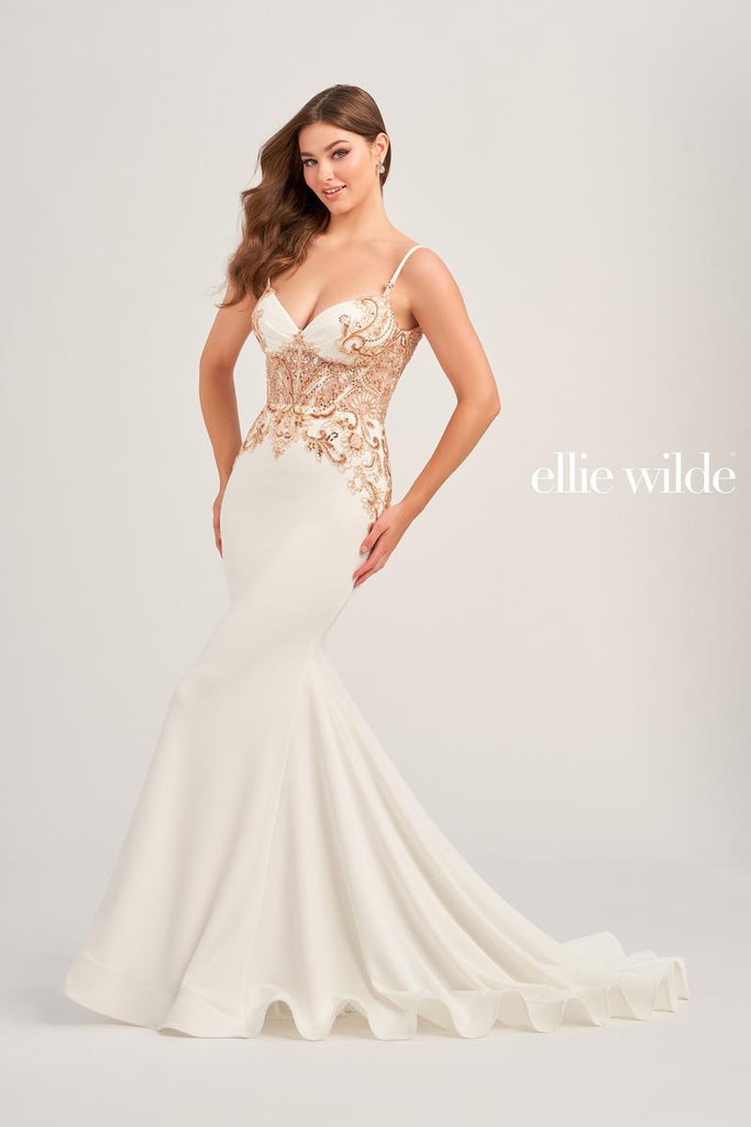Ellie Wilde Open Back Prom Dress EW35078