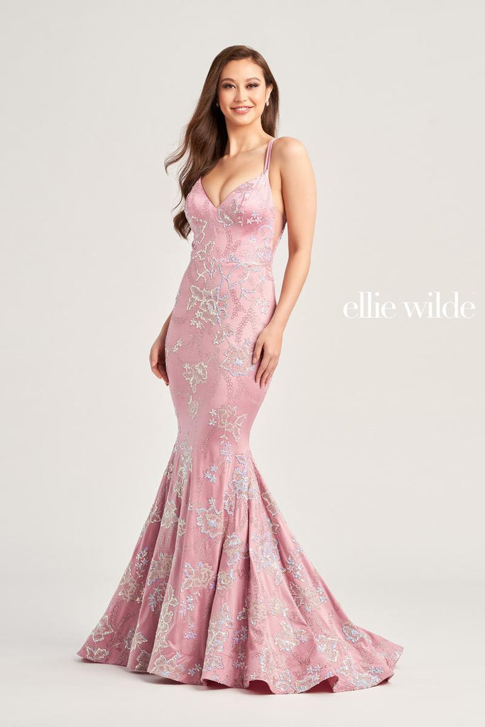Ellie Wilde Tight Trumpet Prom Dress EW35083