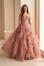 Ellie Wilde Off Shoulder Ball Gown EW35084