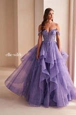 Ellie Wilde Off Shoulder Ball Gown EW35084
