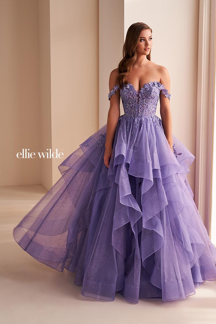 Ellie Wilde Off Shoulder Ball Gown EW35084