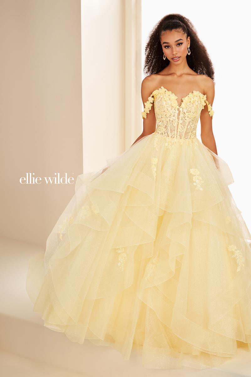 Ellie Wilde Off Shoulder Ball Gown EW35084