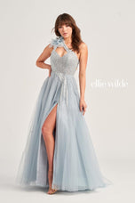 Ellie Wilde One Shoulder Pocket Prom Dress EW35086